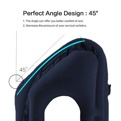 PVC Inflatable Travel Pillow Portable Headrest Chin Support Cushions for Airplane Plane Car Office Rest Neck Nap Pillows